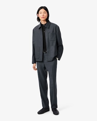 Regular Fit Felted Wool Suit Pants