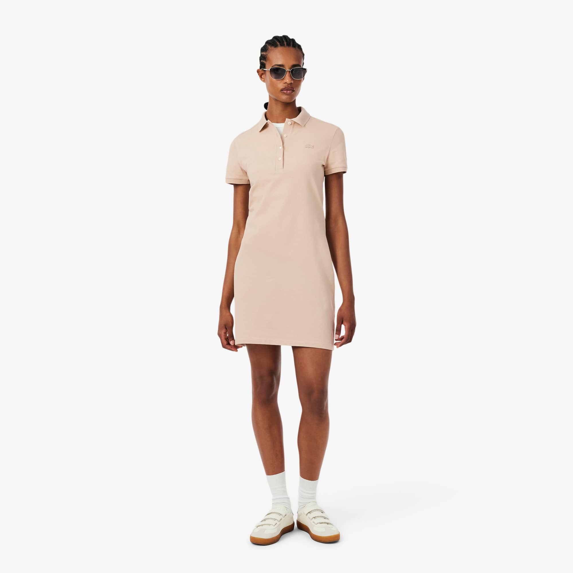 Women's Slim Fit Stretch Mini Piqué Polo Dress