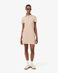Women's Slim Fit Stretch Mini Piqu&eacute; Polo Dress