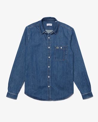 Chemise regular fit en jean l&eacute;g&egrave;re en coton