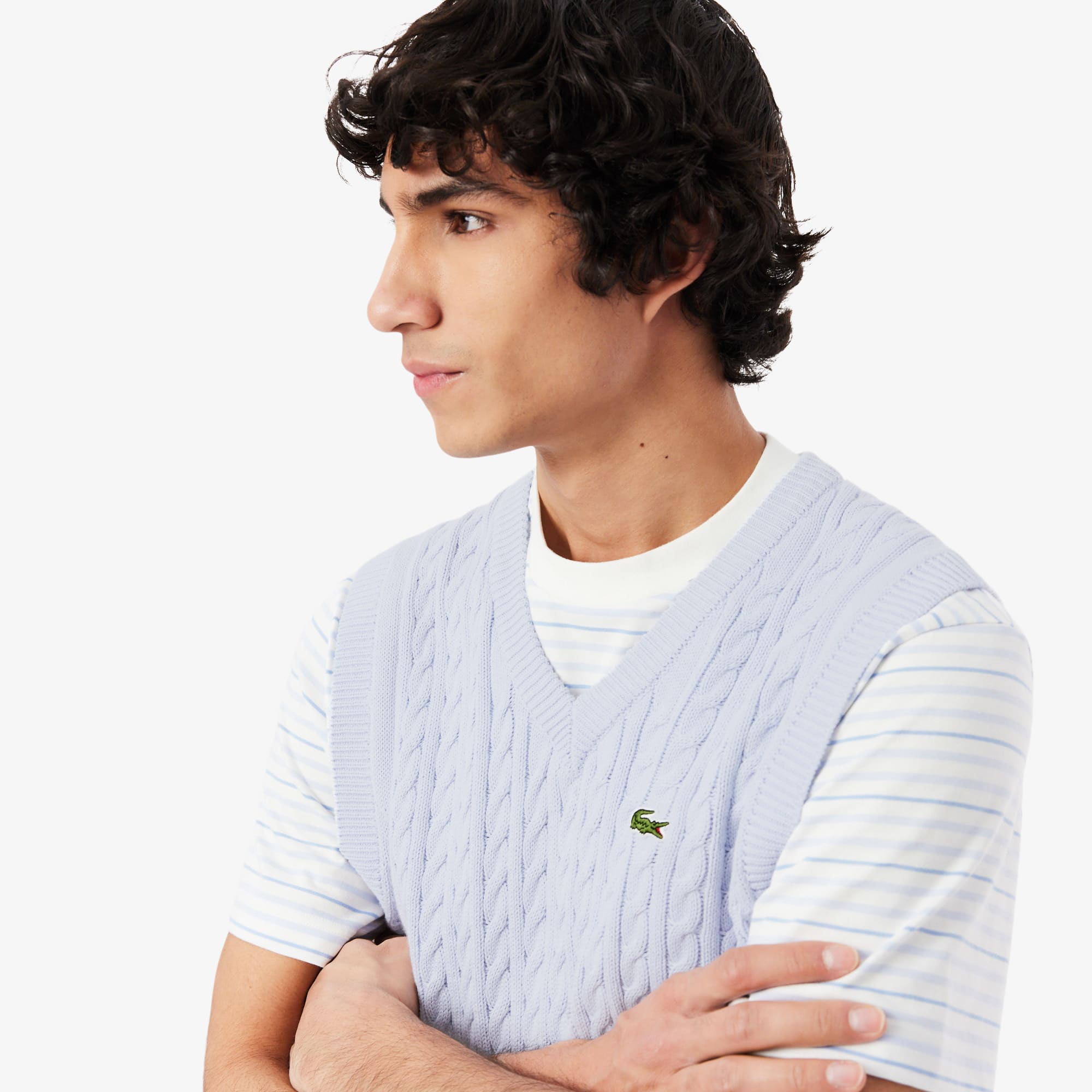 Men's Cable Knit Cotton Sweater Vest