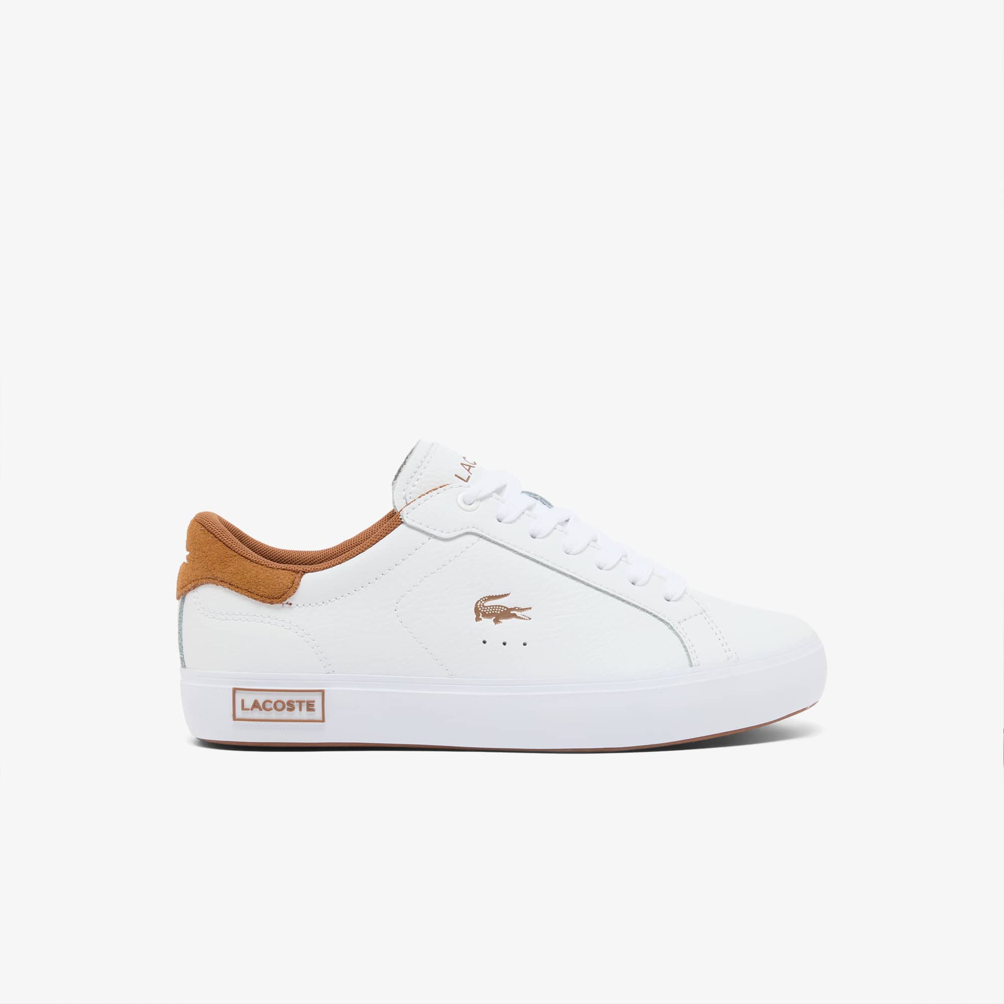 Lacoste Women's Powercourt Leather Sneakers - 8.5 In White