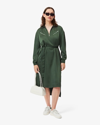 Women's Long Sleeve Belted Dress