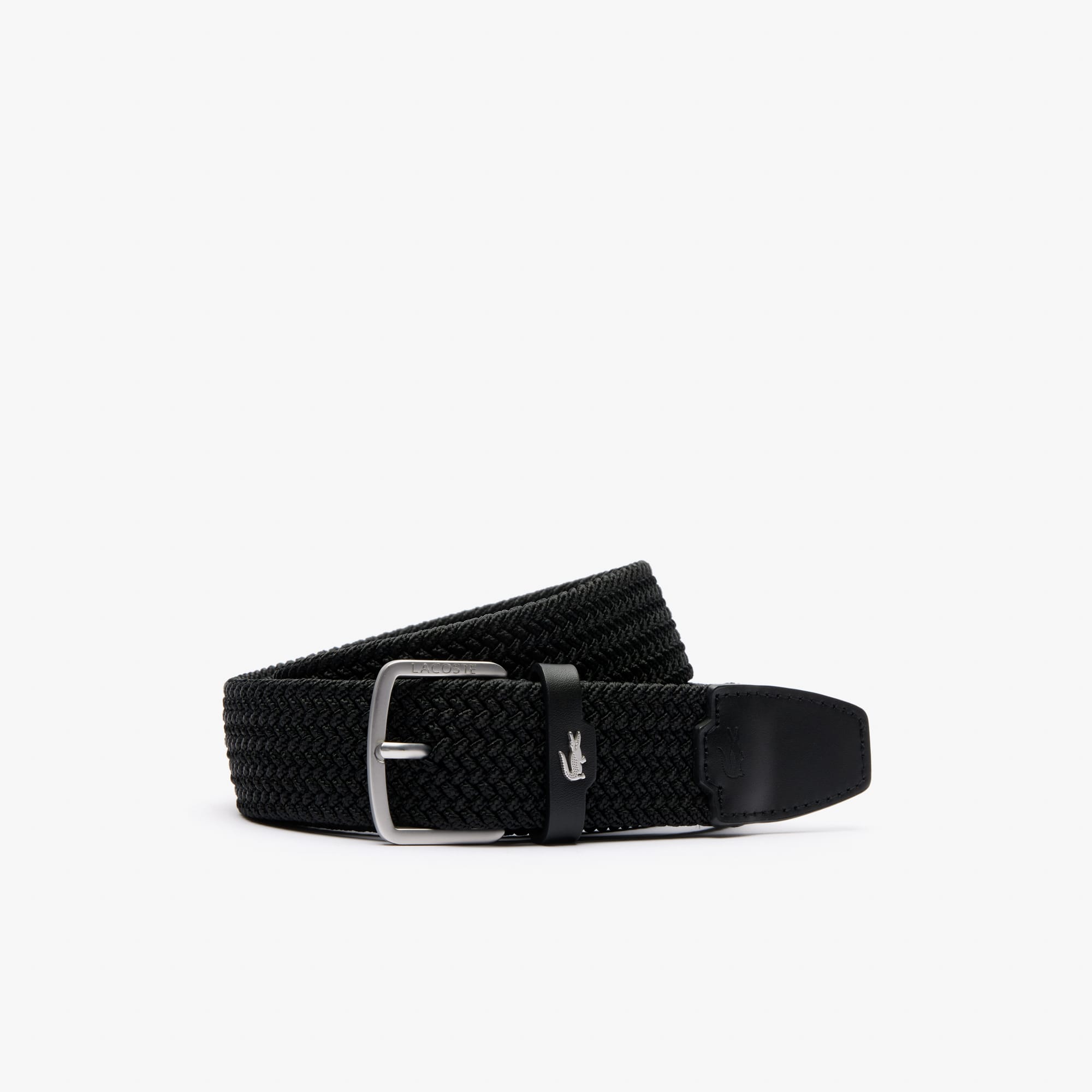 Lacoste men's belts: leather or fabric?