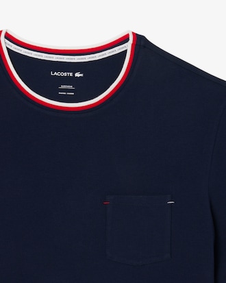 Men's Contrast Neck Pajama Top