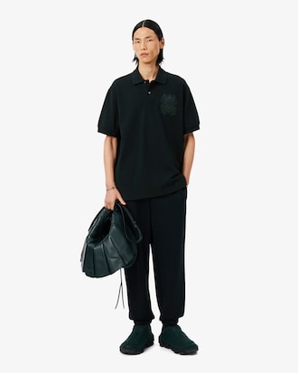 Runway Loose Fit Shield Piqué Polo Shirt
