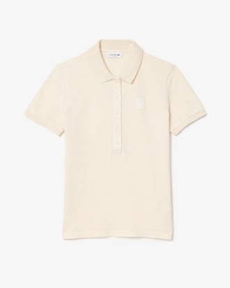 Women's Slim Fit Washed Effect Petit Piqué Polo