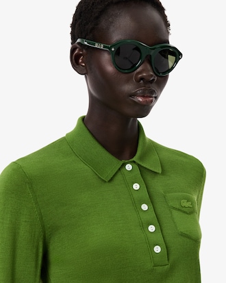Runway Polo Collar Merino Wool Sweater