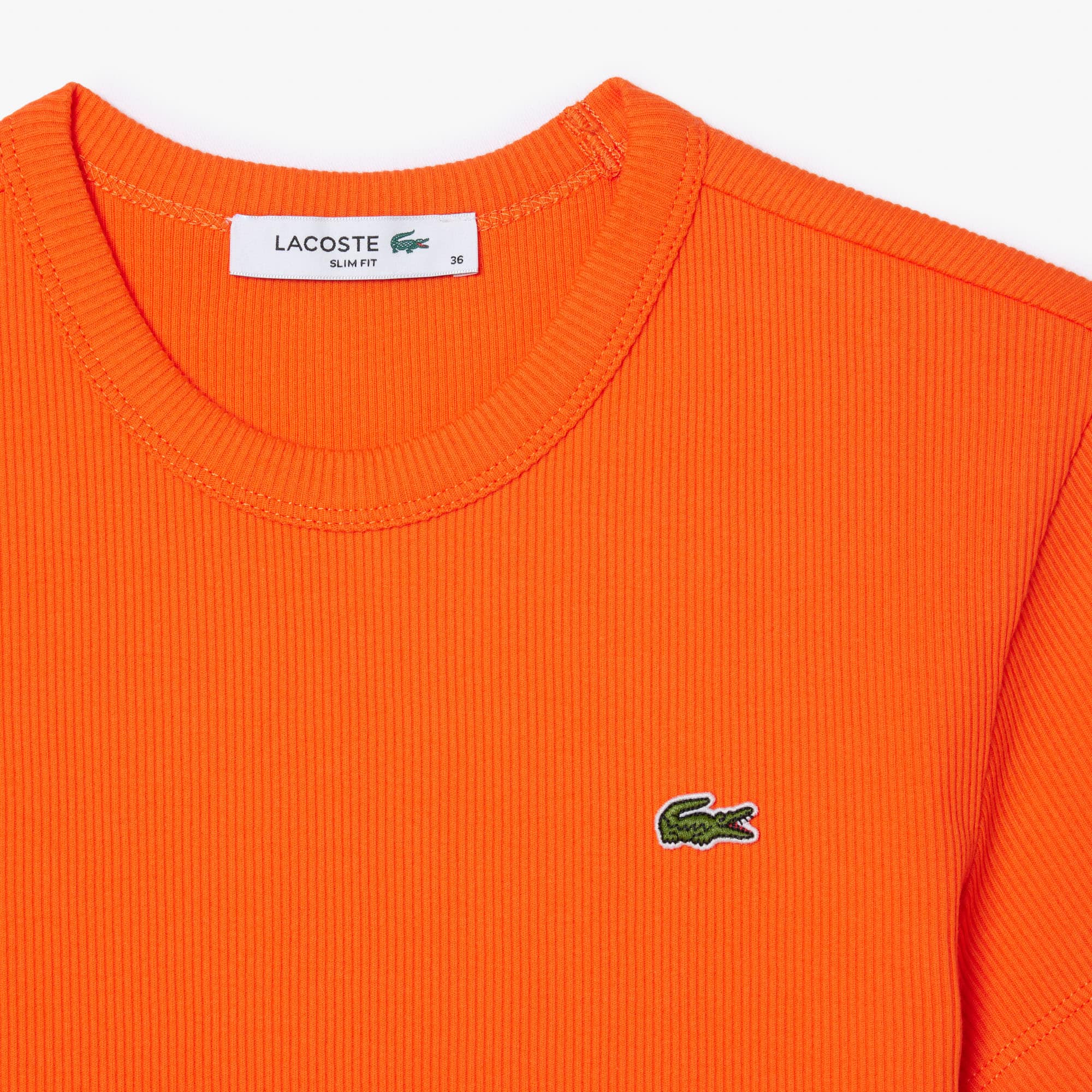 Women's Slim Fit Ribbed Cotton T-Shirt - T-Shirts & Tops - New In