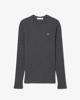 Women's Slim Fit Ribbed Cotton T-Shirt