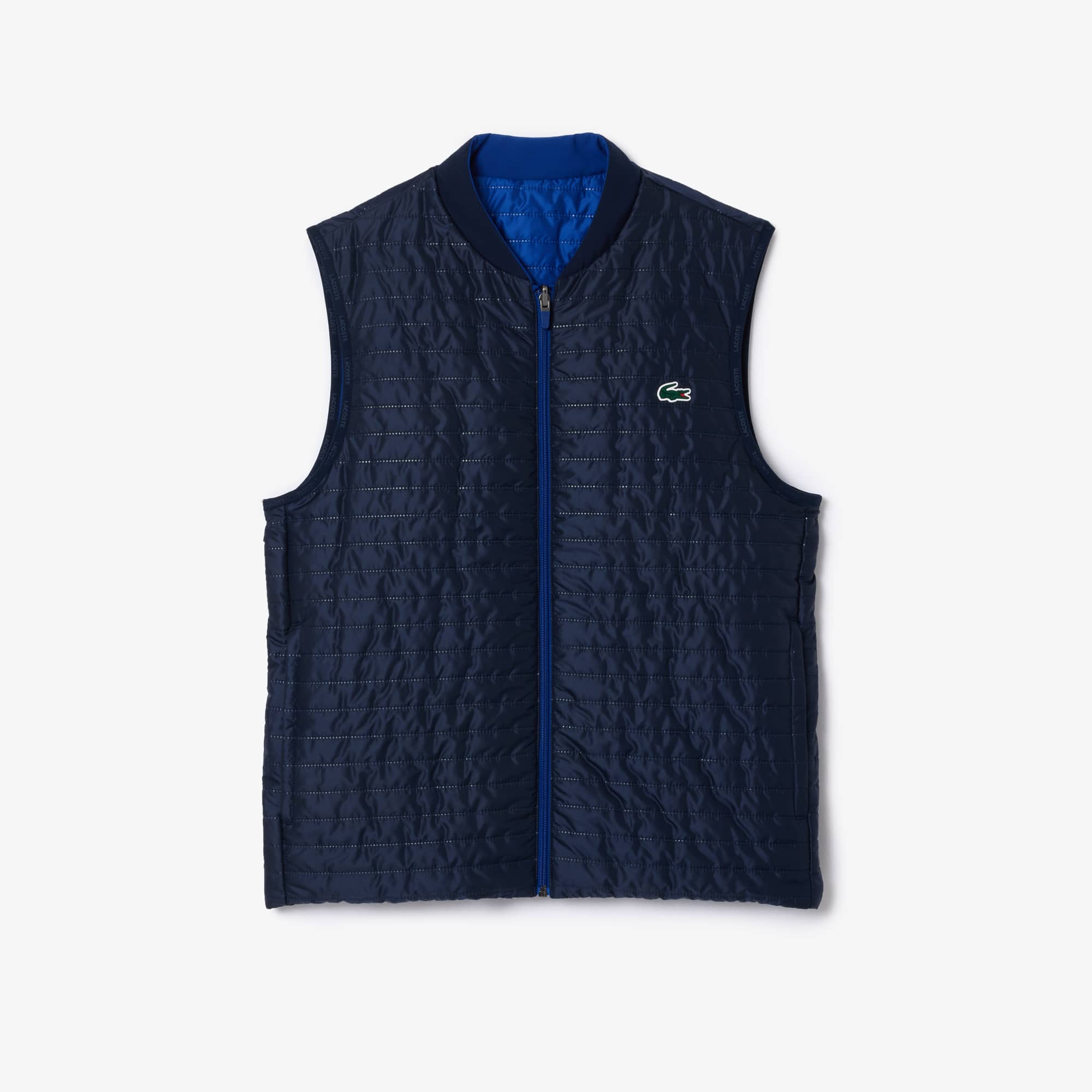 ラコステ　LACOSTE SPORT ダウンベスト 撥水 バックステッチダウンベスト ／ スタンドジップダウン