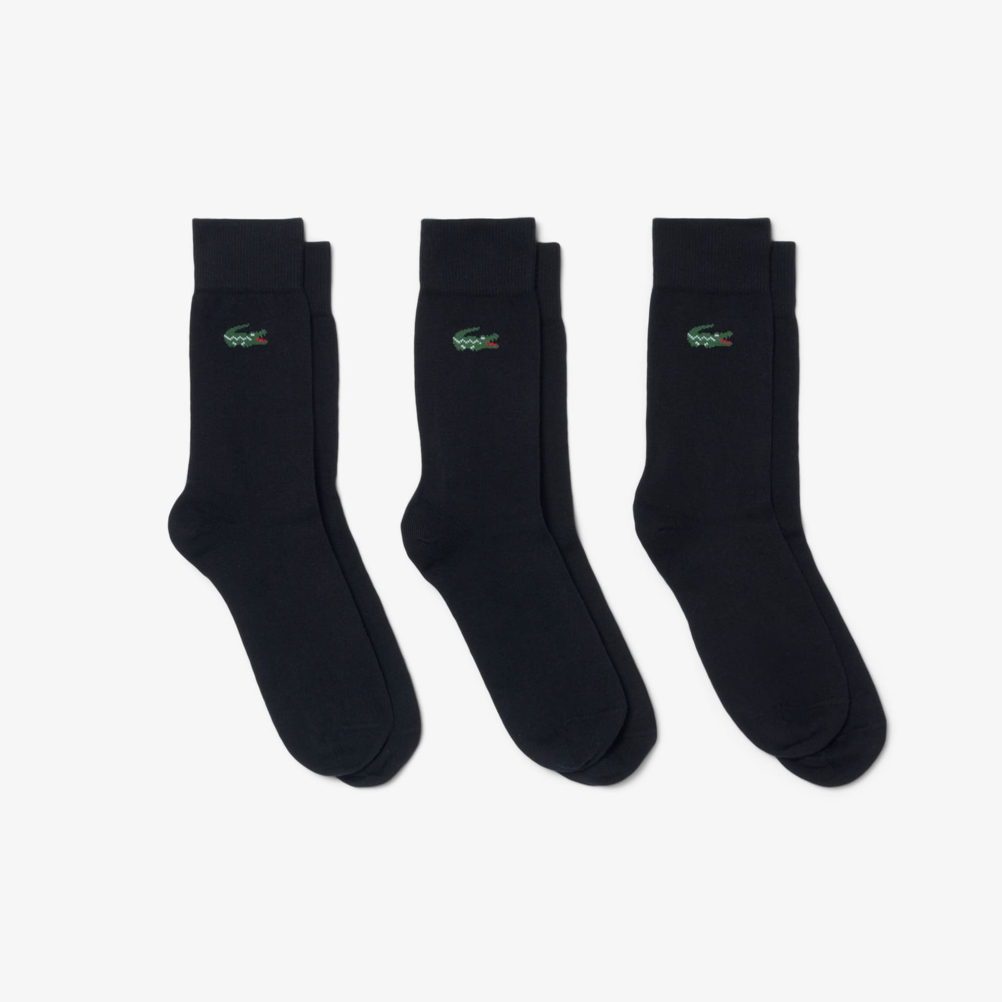 Lacoste 3-pack Socks - 9 - 12.5 In Black