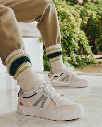 Women&rsquo;s L002 Leather and Mesh Sneakers