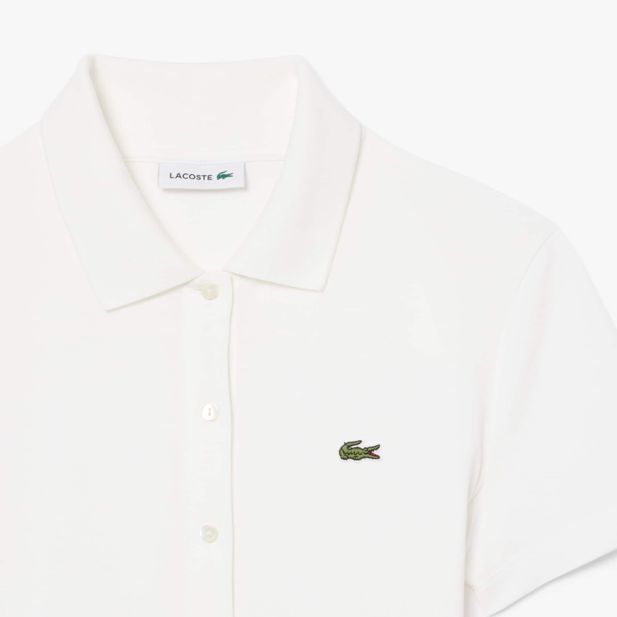 Stretch Piqué Pleated Polo Dress