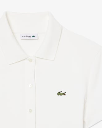 Stretch Piqu&eacute; Pleated Polo Dress