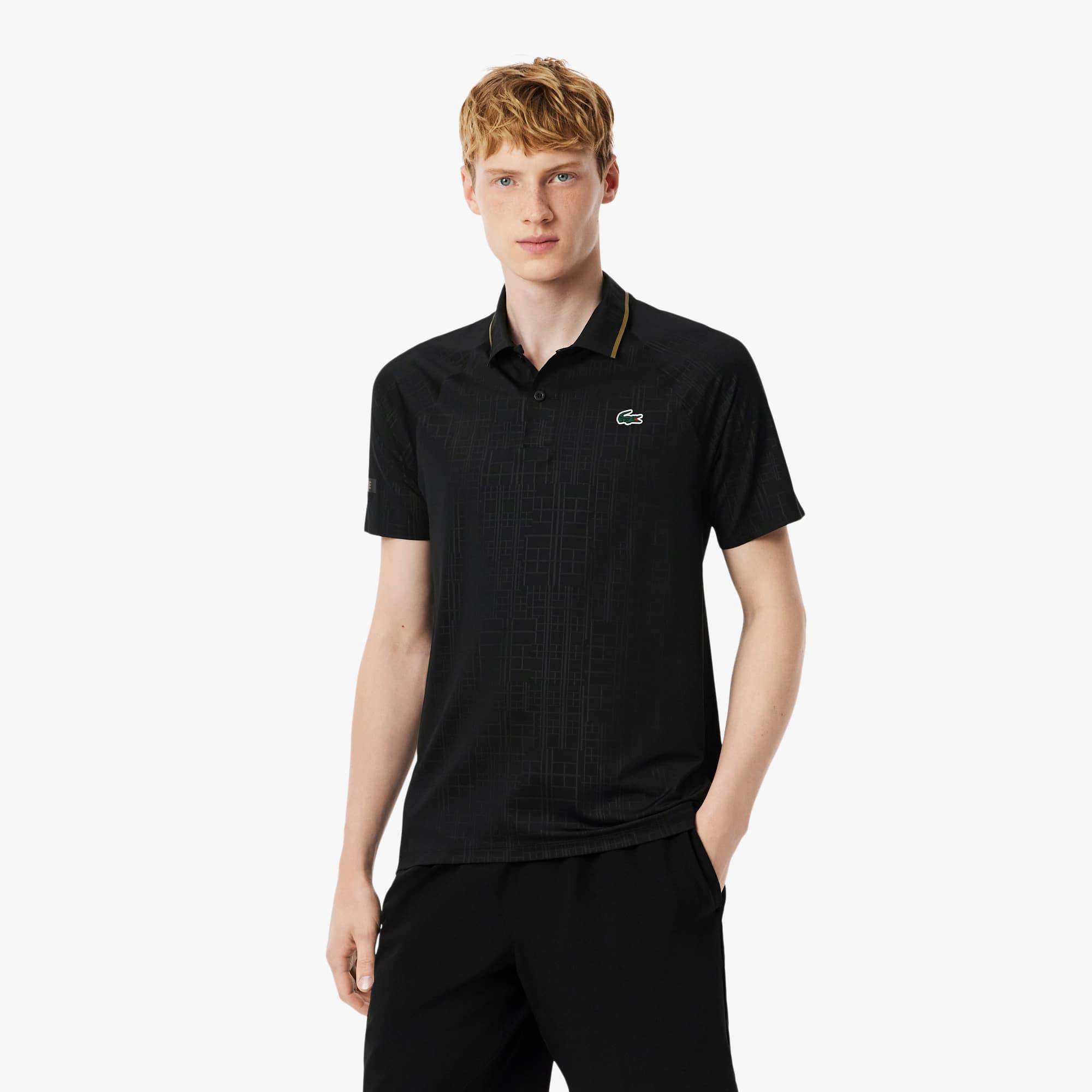 Lacoste Men's  Tennis X Novak Djokovic On Court Polo - 4xl - 9 In Black