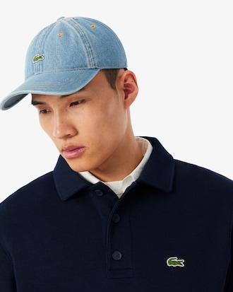Men's Ribbed Cotton Polo Collar Sweatshirt