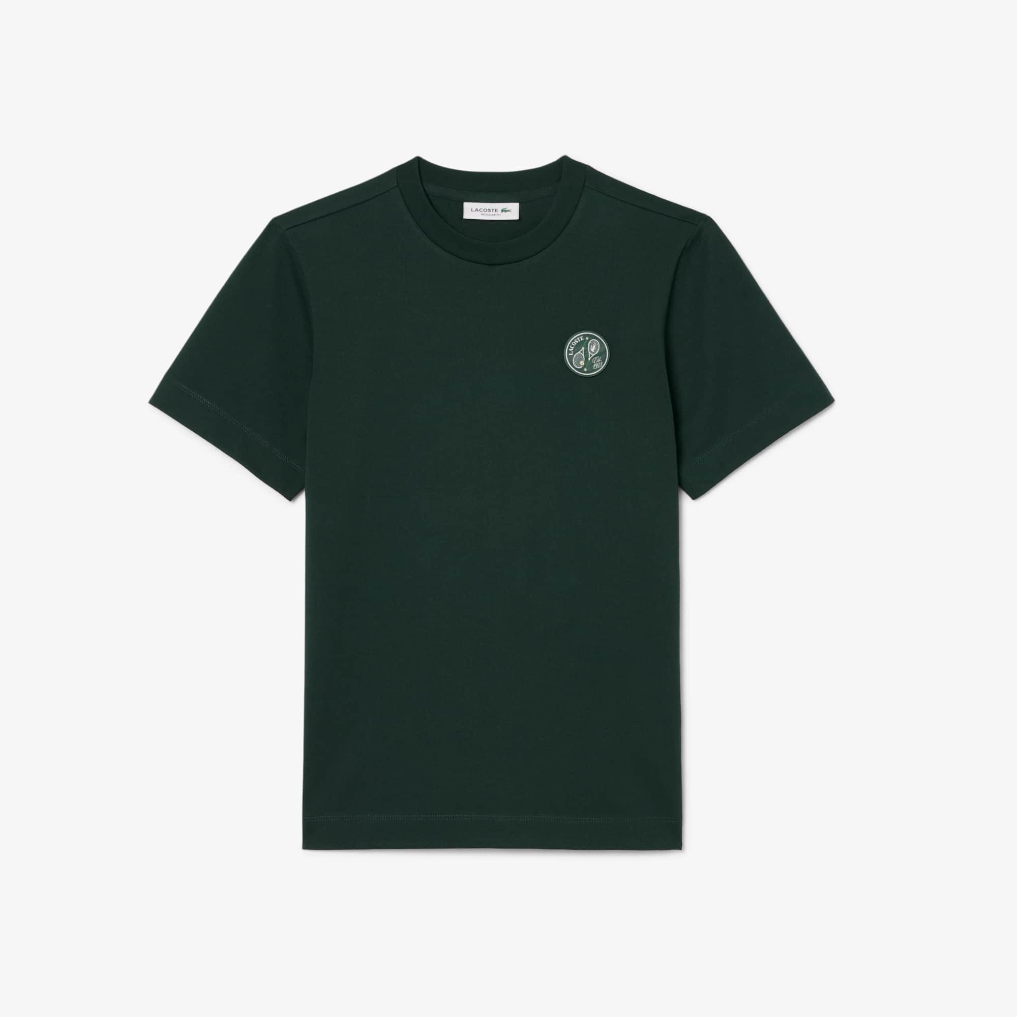 Regular Fit Badge Accent Cotton T-shirt