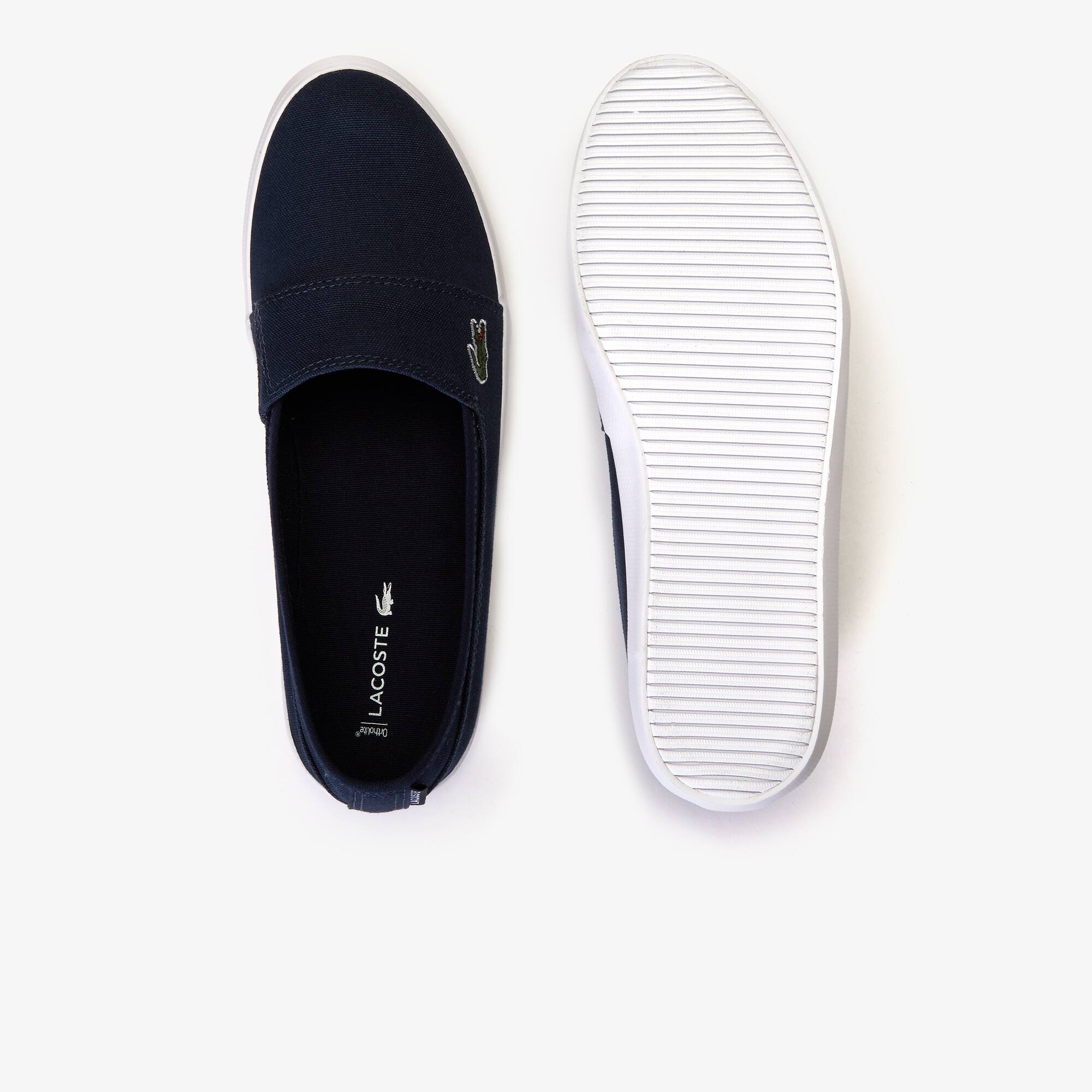 lacoste women's marice canvas slip on