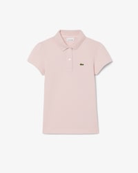 Girls' Scalloped Collar Piqué Polo