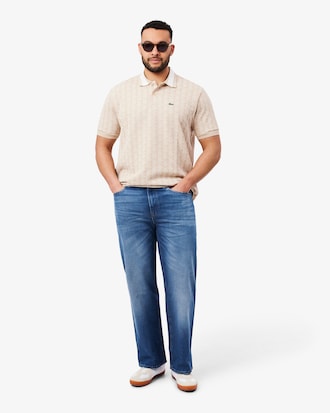 Jeans &Iacute;ndigo De Corte Recto Con 5 Bolsillos Para Hombre