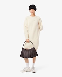Women's Patchwork Effect Wool Sweater Dress