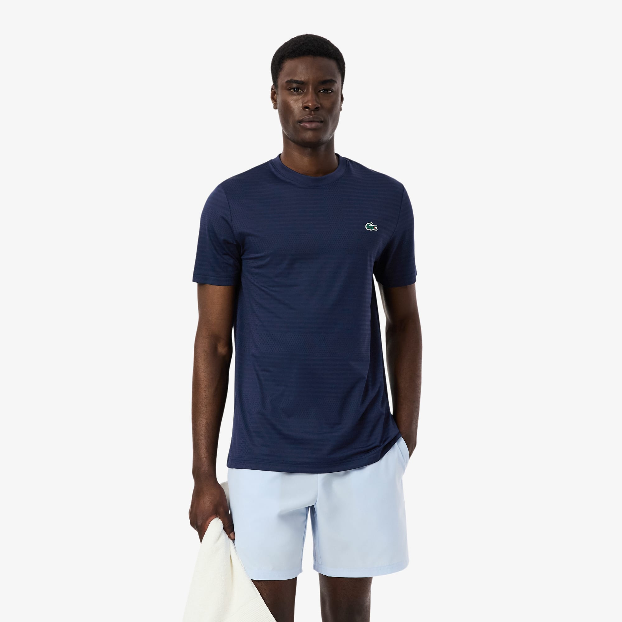Lacoste Ultra Dry Stretch Tennis T-shirt In Blue