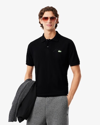Men's Classic Fit Embroidery Detail Piqué Polo