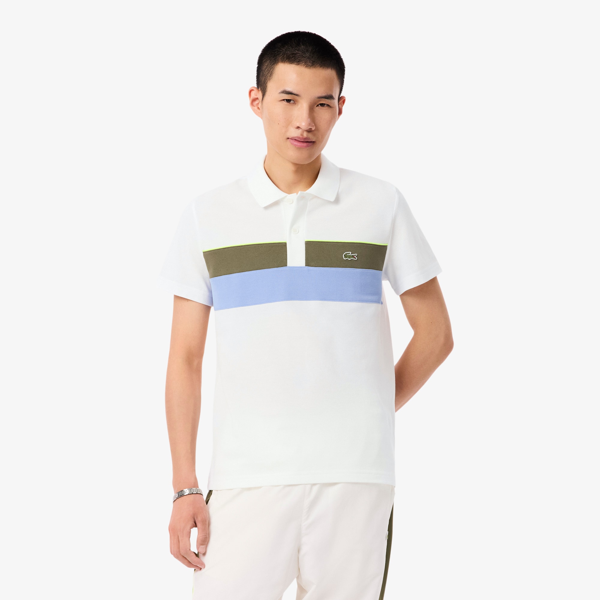 Lacoste Men's Regular Fit Colorblock Petit Piqué Polo