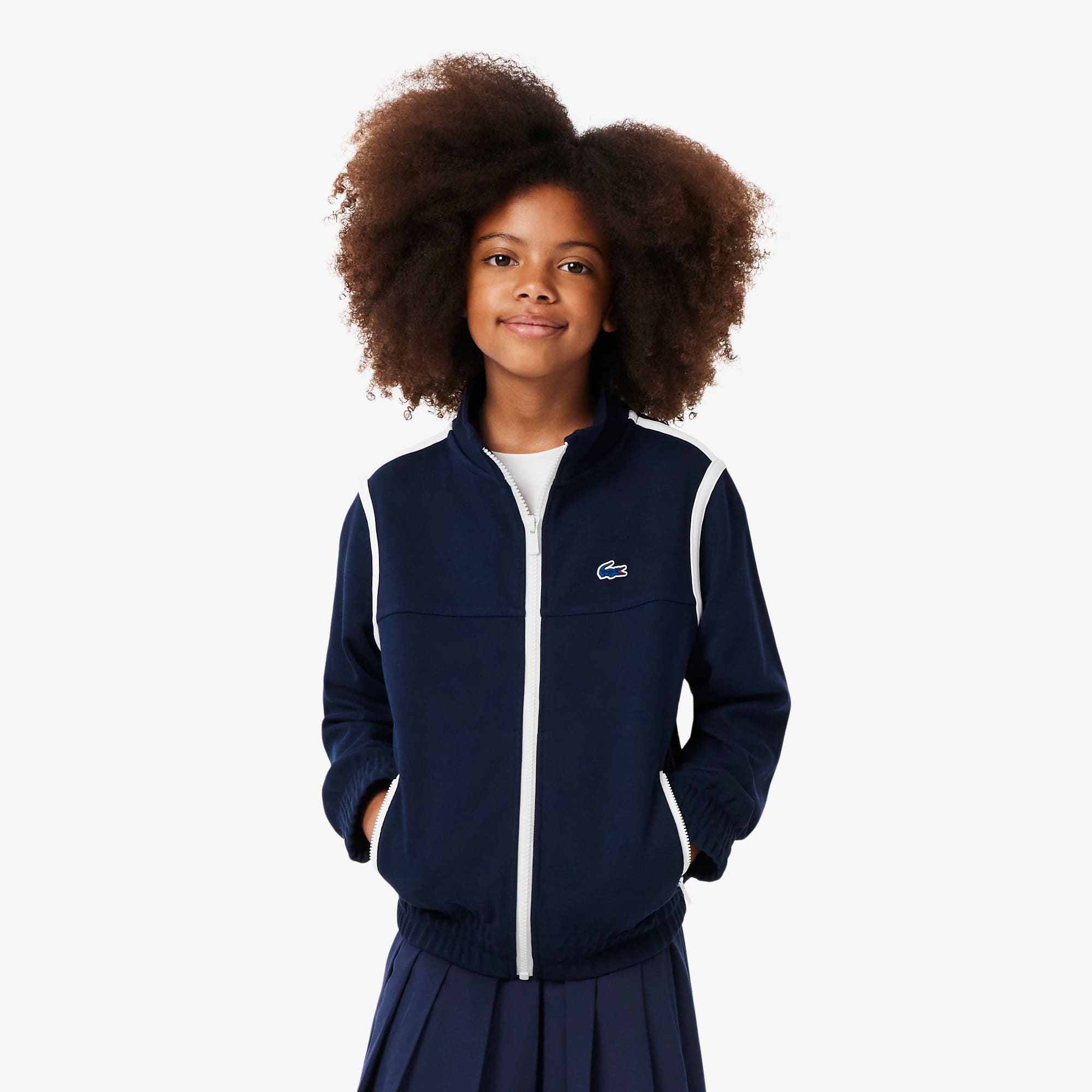 Lacoste Boys' Zip-up Jacket - 16 Years In Blue