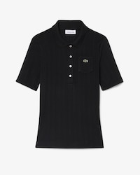 Polo de Tejido Pointelle de Corte Ajustado