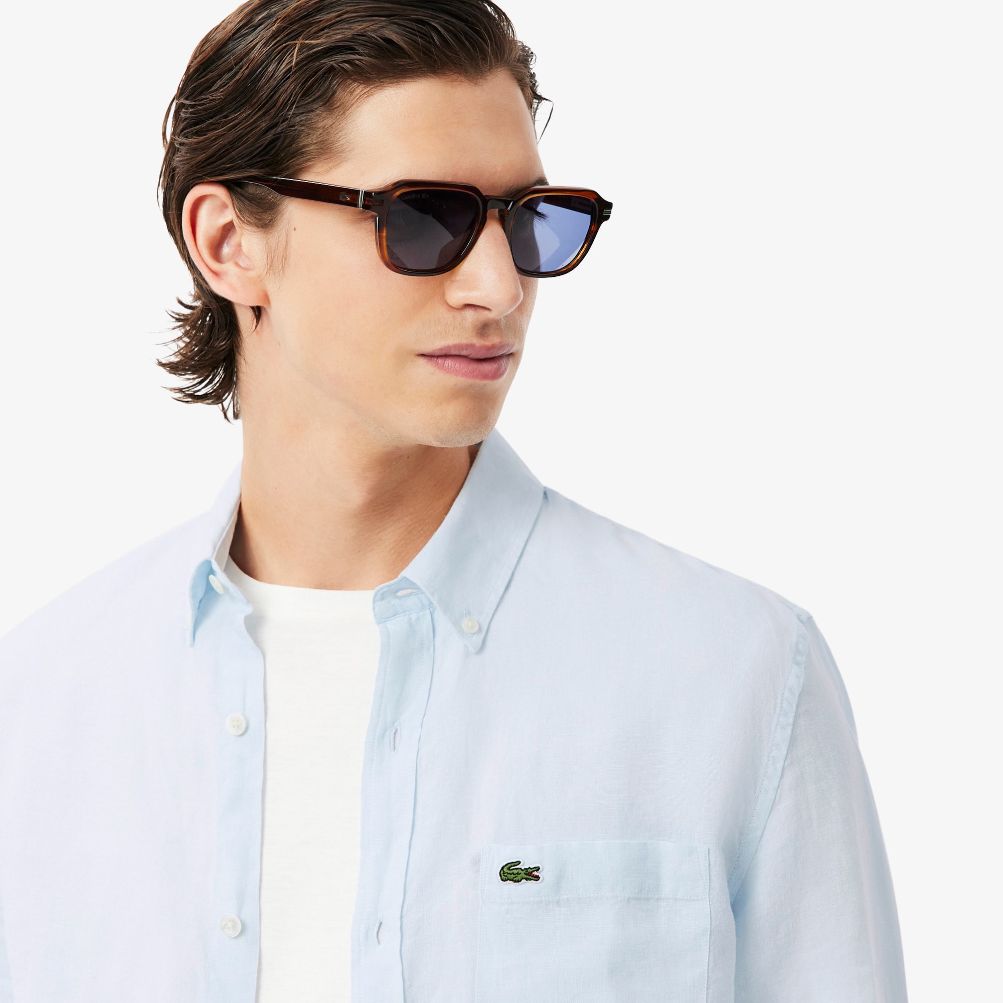 LACOSTE SPORT 長袖シャツ ネイビー/ホワイト FR 4 オリジナルフィット 長袖 ポロシャツ （ポロシャツ）｜LACOSTE