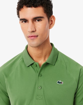 Polo homme Lacoste Sport en tissu r&eacute;sistant et respirant