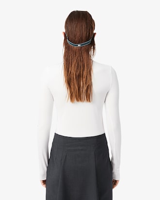 Runway High Neck Printed Stretch T-shirt