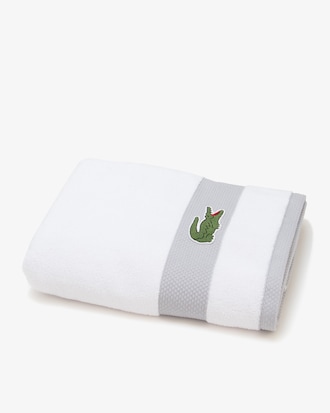 Toalla casual L de algod&oacute;n con bandas en contraste