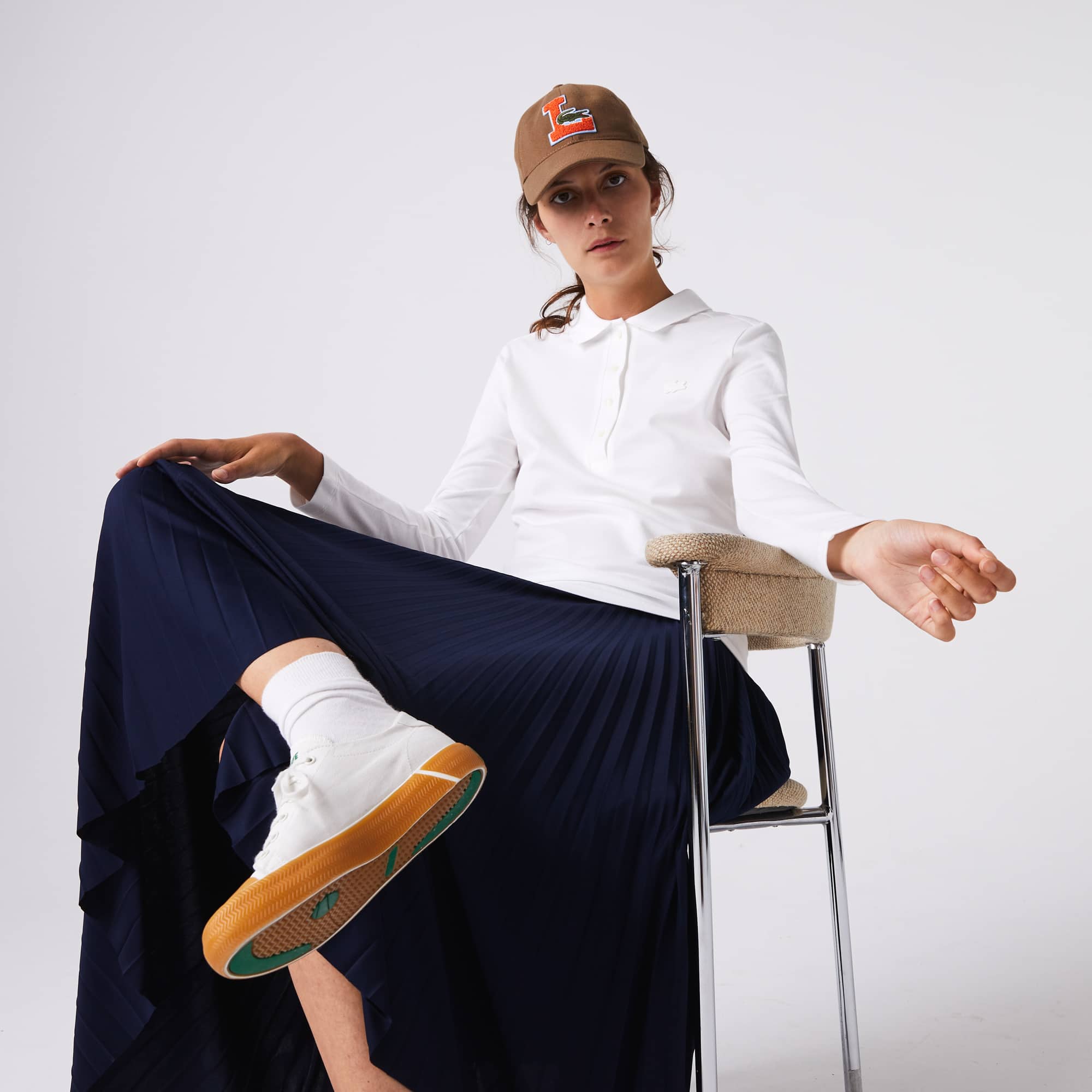 Women's Slim Fit L.12.D Stretch Mini Piqué Polo