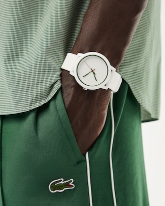 Men's Lacoste.12.12 Crocodile 3 Hand Silicone Watch