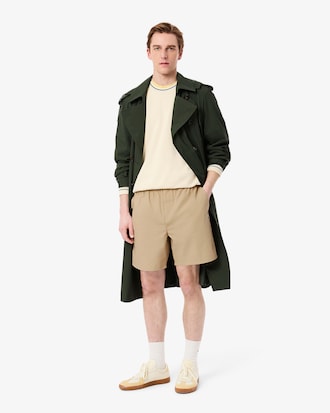 Short &eacute;lastique homme relaxed fit en popeline de coton 
