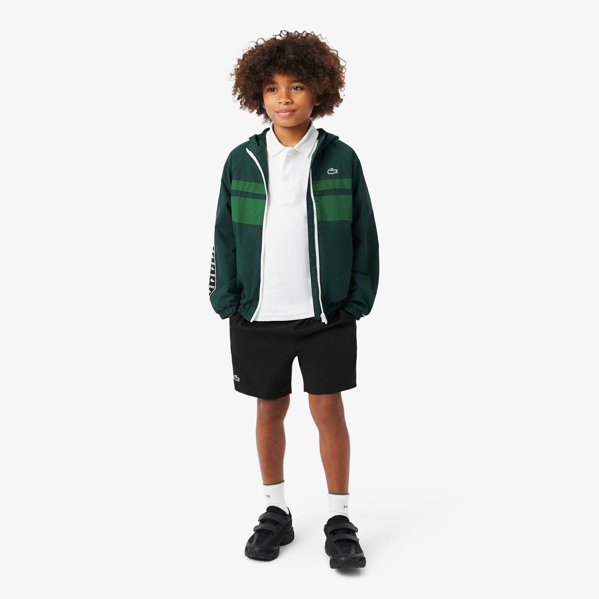 REAL SOCIEDAD Macron ウィンドブレーカー L 黒/蛍光緑 Branded Stripe Cotton Pima Polo Shirt - Teens Polos - New In 2026