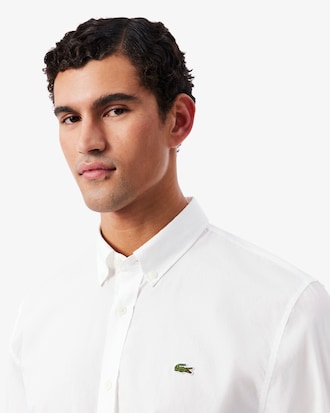 Camisa De Popelina El&aacute;stica De Corte Regular