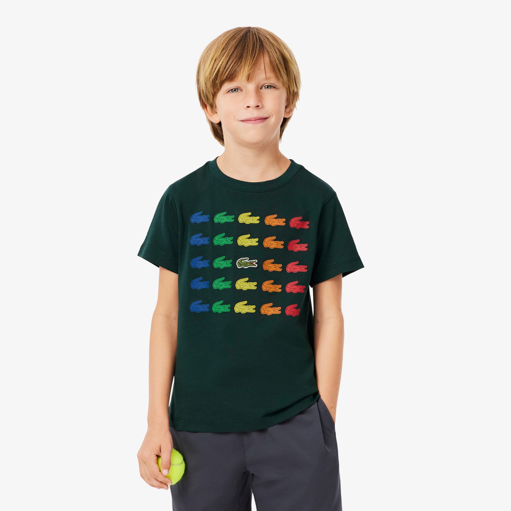 Lacoste Printed Cotton T-shirt