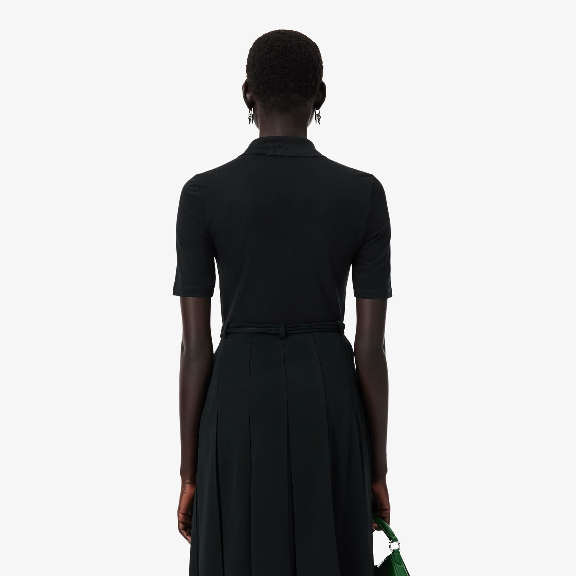Runway Slim Fit Silk Mini-Piqué Polo Shirt