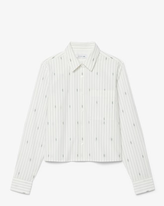 Camisa de Popelina Jacquard Regular Fit