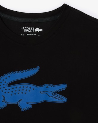 T-shirt Homme Lacoste Sport en jersey respirant avec imprim&eacute; crocodile 3D