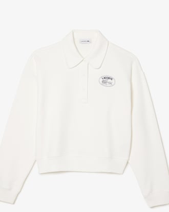 Women's Relaxed Fit Embroidered Polo Sweatshirt 
