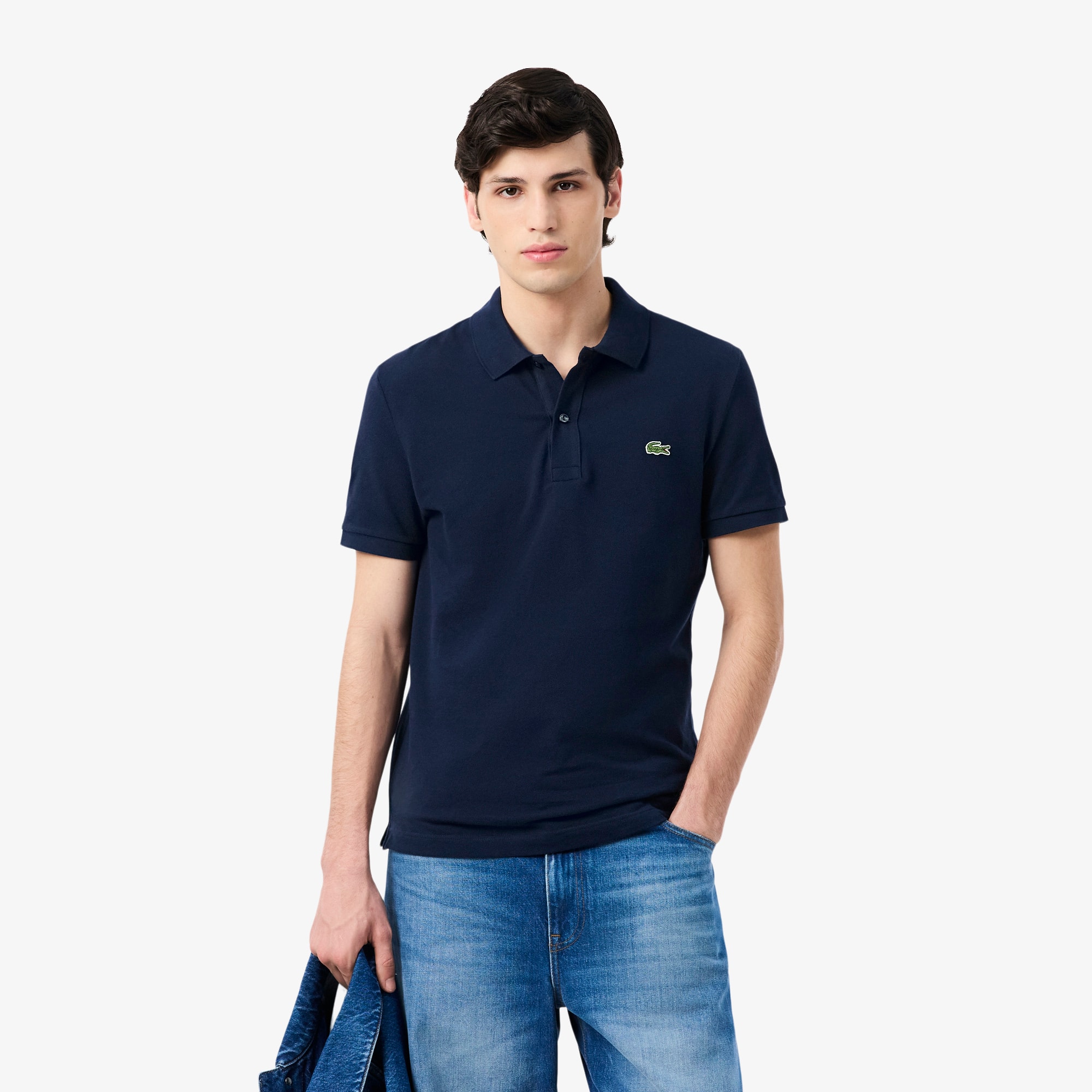 Lacoste Polo de Piqué L.12.12 con Corte Slim para Hombre Azul