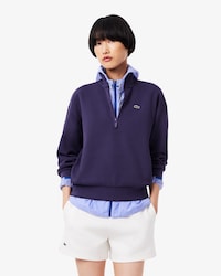 Sudadera De Piqu&eacute; Con Cuello Alto Y Cierre