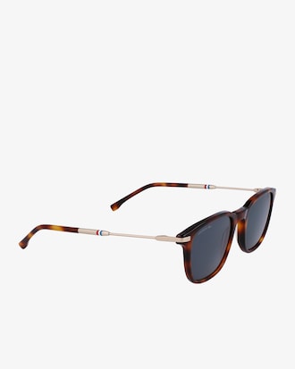 Lunettes de soleil homme rectangulaires Lacoste en ac&eacute;tate