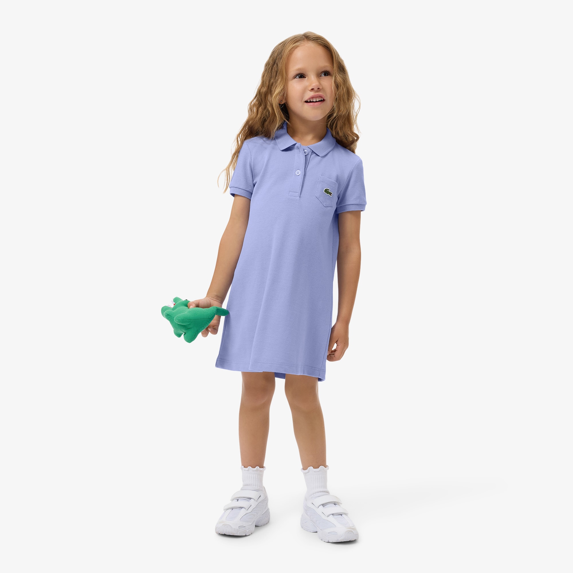 Lacoste Girls' Piqué Polo Dress - 5 Years In Purple