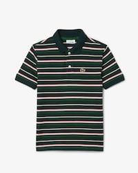 Boys' Contrast Stripe Petit Piqué Polo